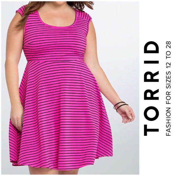 torrid hot pink dress